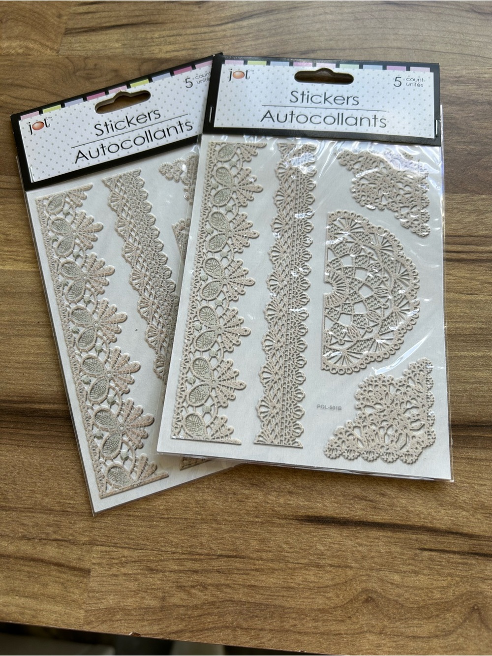 Lace Border Stickers in Beige - Decorative Home Accents